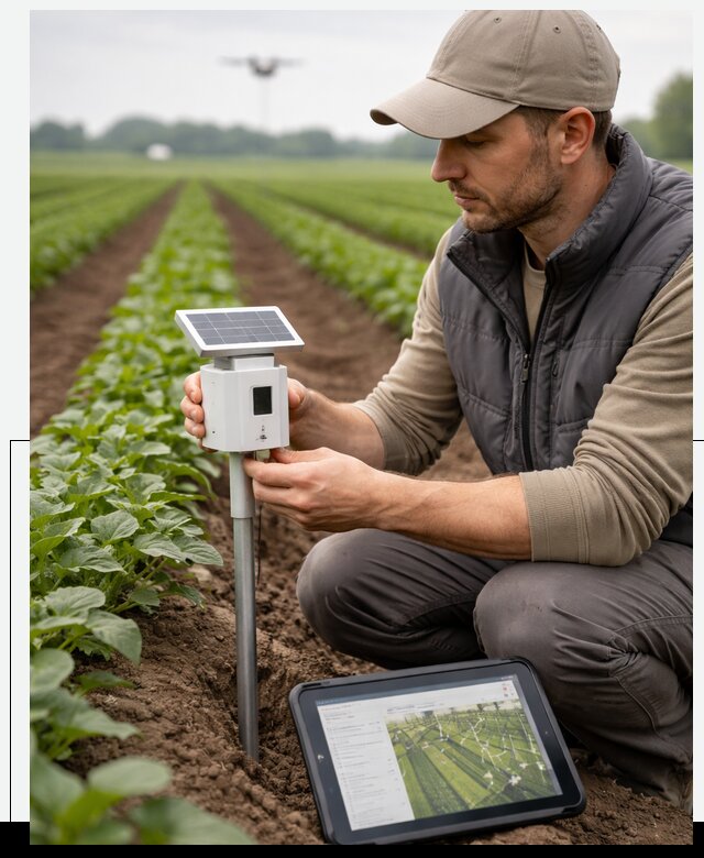 IoT мониторинг сельскохозяйственных полей и контроля в Новосибирске