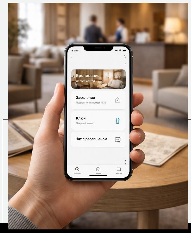Мобильное приложение для гостей отеля в Новосибирске, управление сервисом